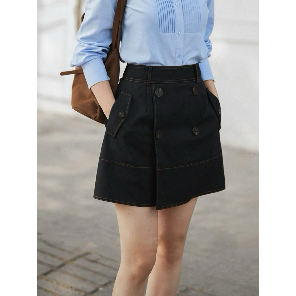 Hapas 2026 กระโปรงยีนผู้หญิงดีไซน์สไตล์วัยรุ่น