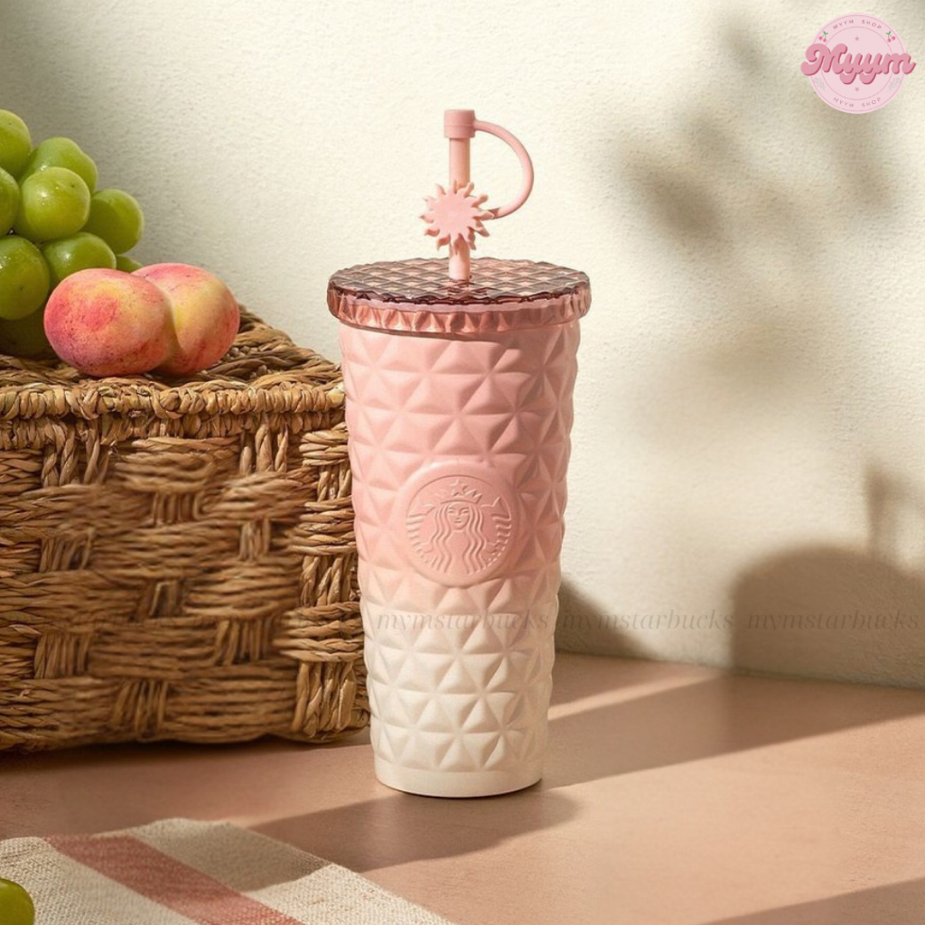 [ของแท้] 20OZ (591ML) STARBUCKS DION W/ STOPPER SUMMER THERMAL CUP 🩷