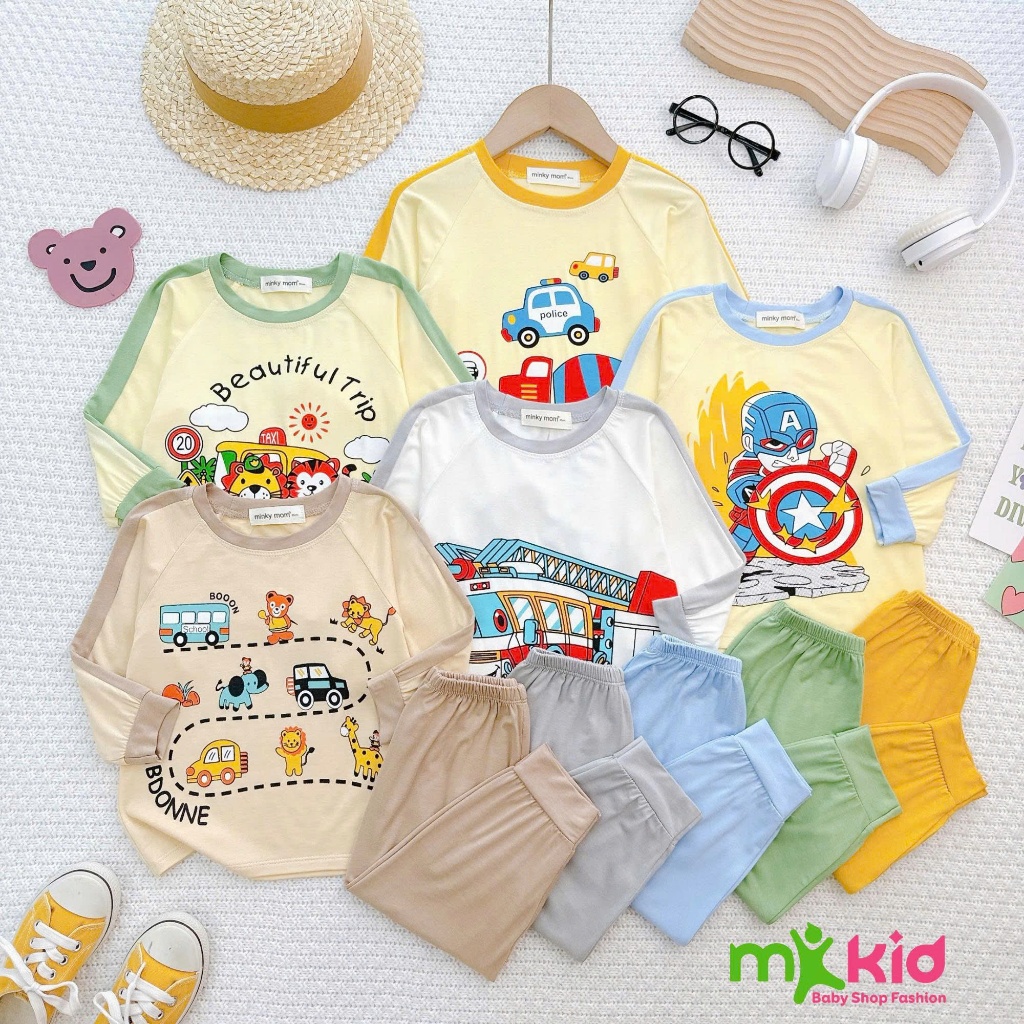 OTO Superman ชุดแขนยาวสําหรับเด็กผู้ชายทําจากผ้ายืดหยุ่นคุณภาพสูงนุ่มและเย็นสําหรับเด็กทารก