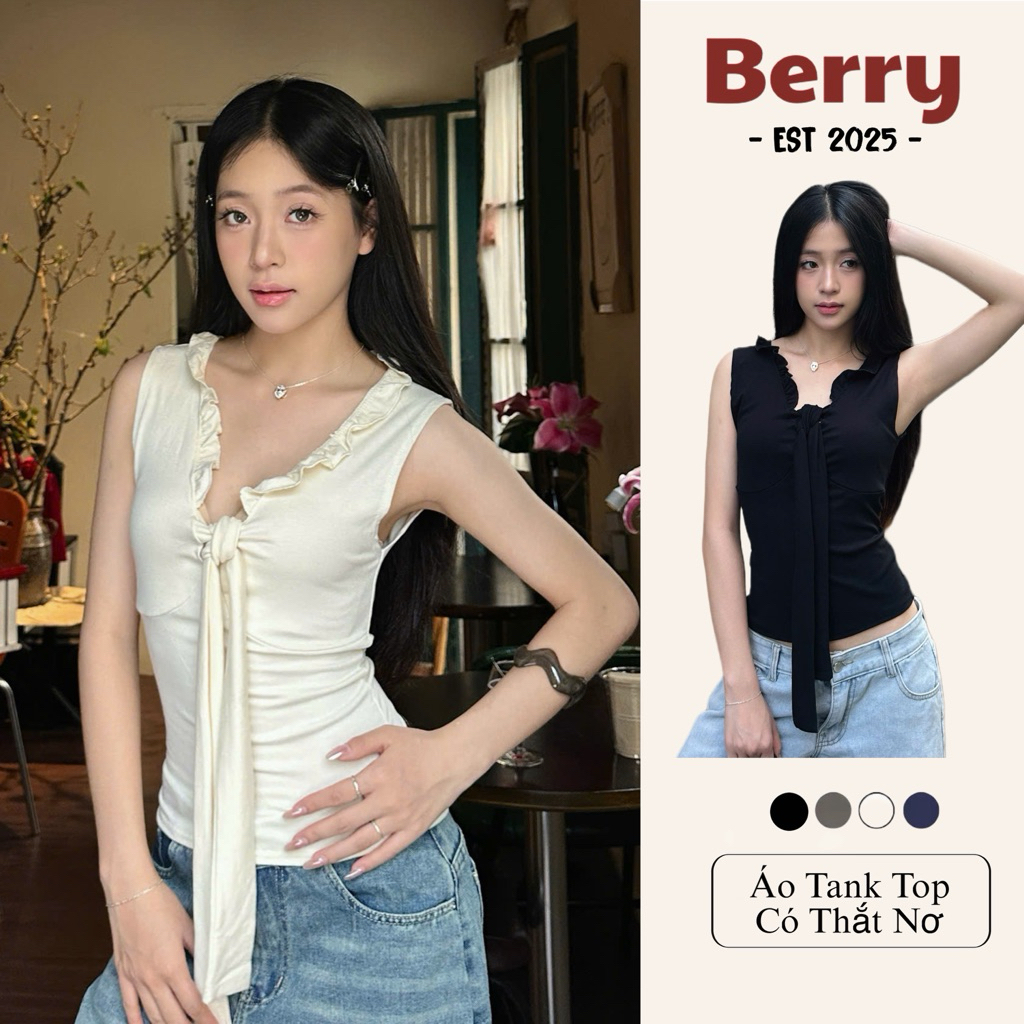 Berry เสื้อยืด Made of Cotton Zip เท่ ยืดหยุ่นดี เสื้อกล้ามผูกเชือกขนาดใหญ่ รหัส B2