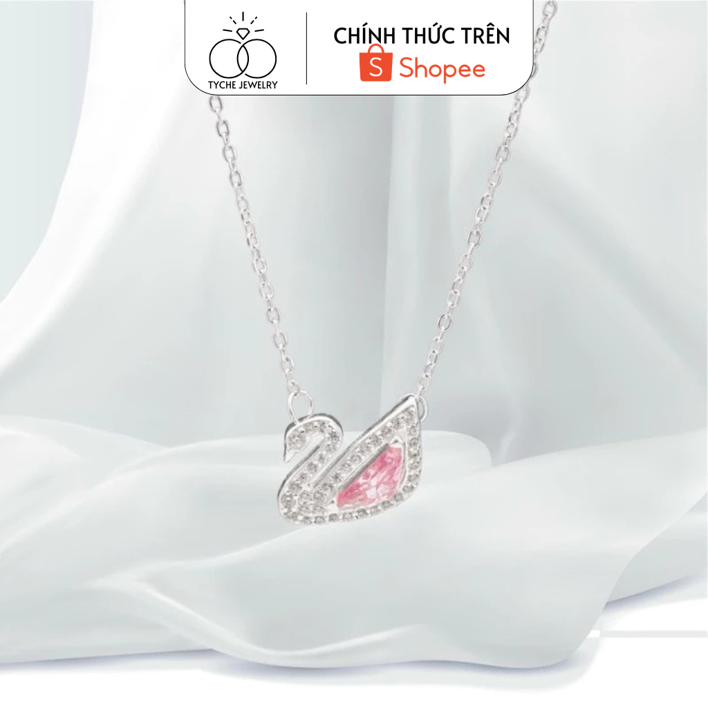 Tyche Swan สร้อยคอเงินหิน สร้อยคอผู้หญิงเงินแท้ 925 หินประกาย TYCHE JEWELRY