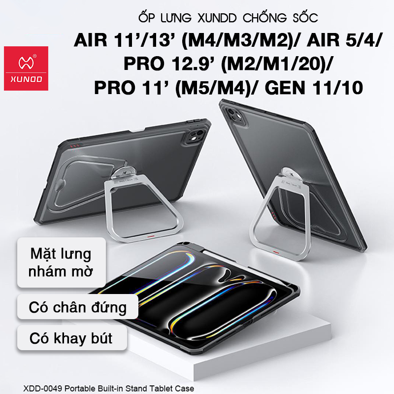 XUNDD iPad Air 11/13 (M4/M3/M2)/Air 5/4/Pro 12.9 (M2/M1/20)/Pro 11 (M5/M4)/Gen 11/10 (XD-0049)