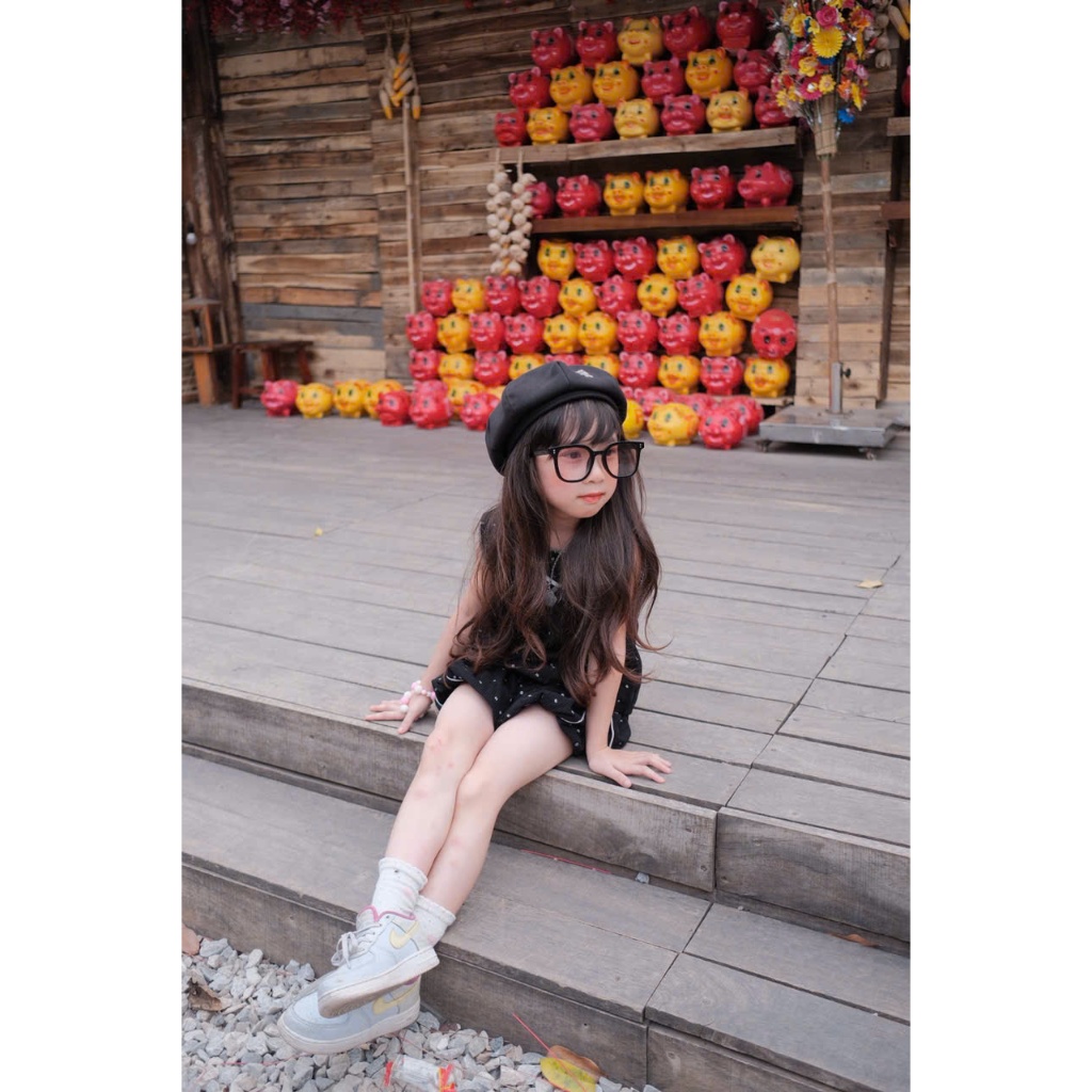 POT HAT FOR CHILDREN 2-6 YEARS OLD (43-47 cm) พร้อมเชือกรูดปรับระดับได้ที่เรียบง่ายและน่ารักพร้อมเคร