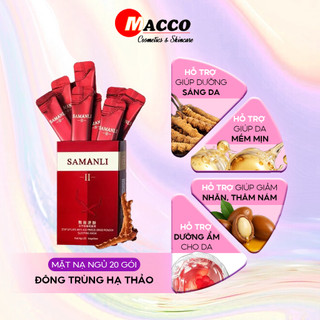 Mặt Nạ Ngủ Đông Trùng Hạ Thảo (Hộp 20 Gói) - Chống Lão Hóa, Tái Tạo Da, Mờ Thâm Nám Và Nếp Nhăn
