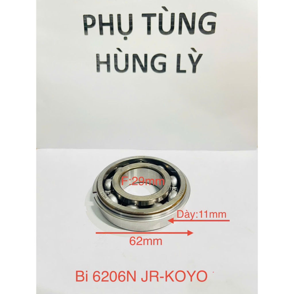 Bi 6206N JR-KOYO ดีไซน์ร่องลึก ความจุโหลดดี การทํางานอย่างราบรื่น ลดการเสียดสี - อะไหล่ฮังลี่
