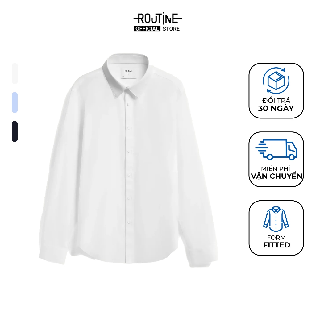 เสื้อเชิ้ตแขนยาวผู้ชาย Bamboo Non Iron Form Fited - Routine 10S26SHL056