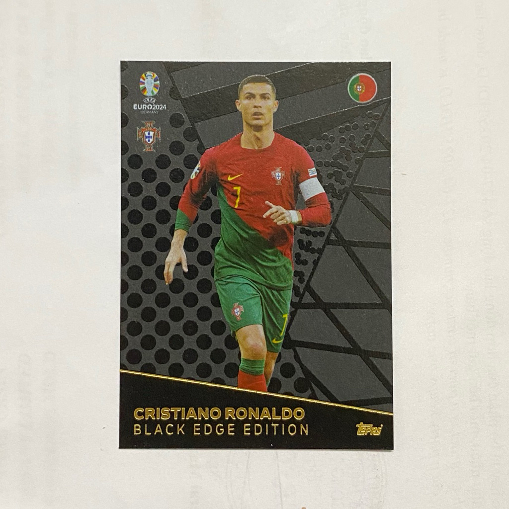 การ์ดผู้เล่น CR7 Ronaldo Match Attax UEFA Euro 2024 Black Edge Edition