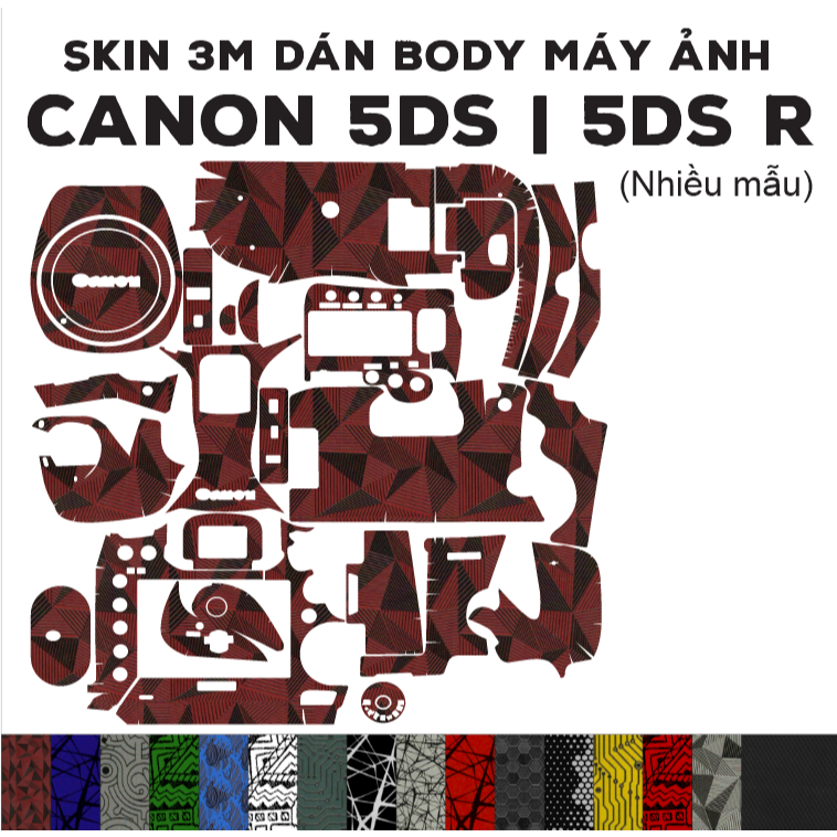 สติ๊กเกอร์ 3M Skin สําหรับ Canon 5DS / 5DS R (หลายรุ่น) | สติ๊กเกอร์ฟิล์มสําหรับกล้อง canon 5ds และ 
