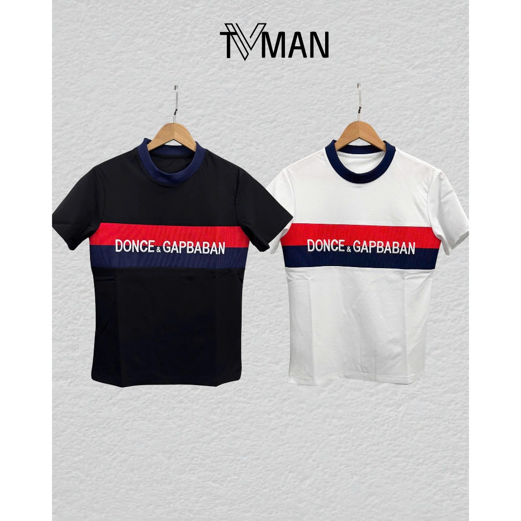 เสื้อยืดผู้ชายปักลายตัวอักษร DG นุ่มและเท่ 28-TVMAN