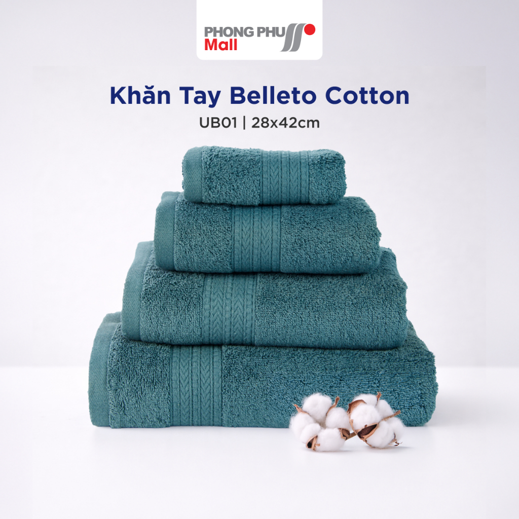 เบลล์โต ฝ้าย UB01 ผ้าเช็ดหน้า 28x42ซม นุ่ม ซึมซับ ปลอดภัย สําหรับผู้ใหญ่และเด็ก เหมาะสําหรับใช้งาน