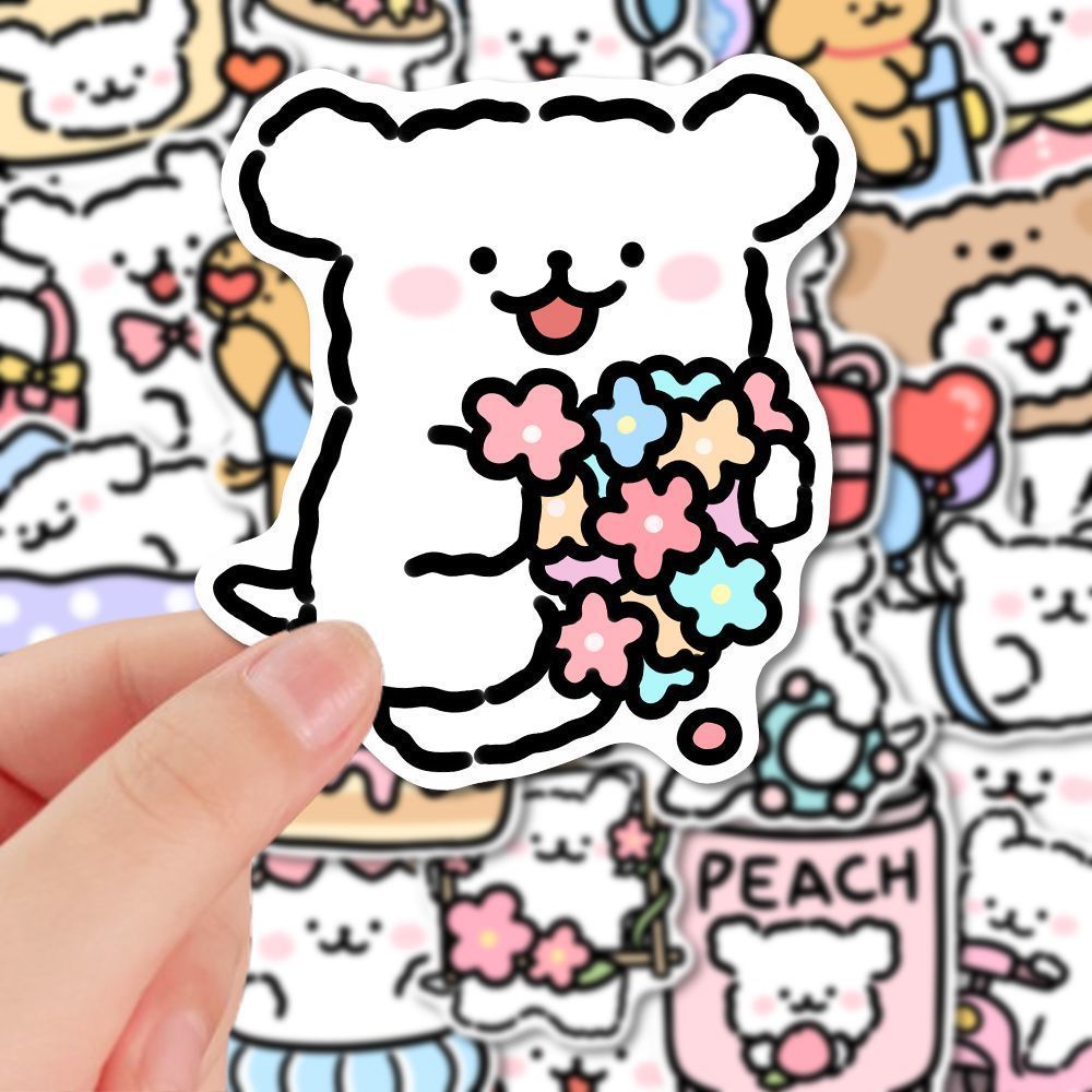 Combo of 60/120 Line Dog Line Puppy น่ารักและน่ารักสติกเกอร์สนุก