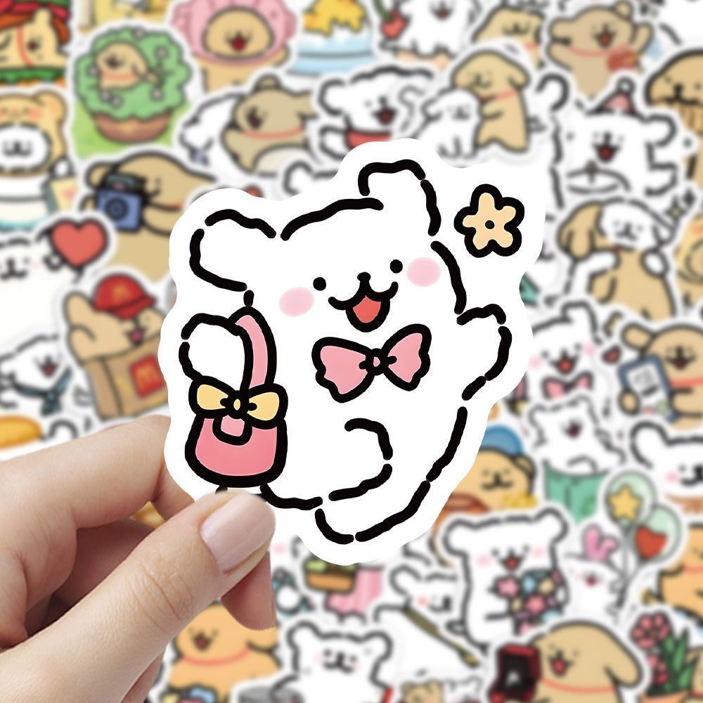 Combo of 60/120 Funny น่ารักและน่ารัก Line Dog Line Puppy สติกเกอร์