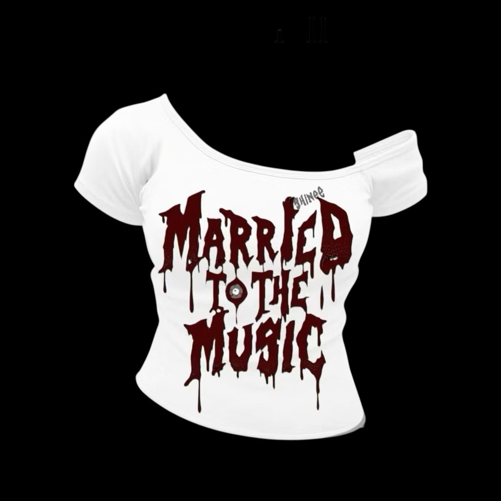 Y2K GOTHIC SIDE OFF SHOULDER DRESS