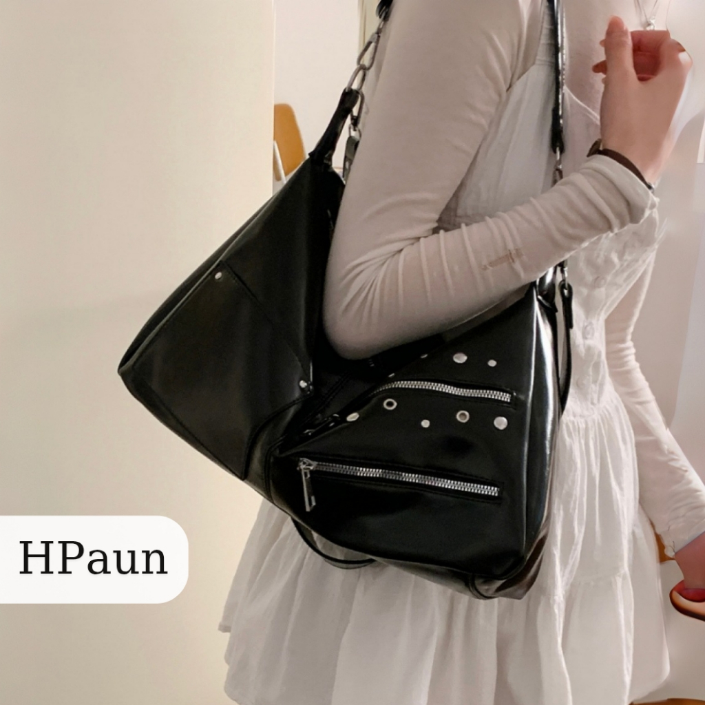 [Type 1] y2k crossbody tote bag กระเป๋าหนัง PU unisex (T187DD)