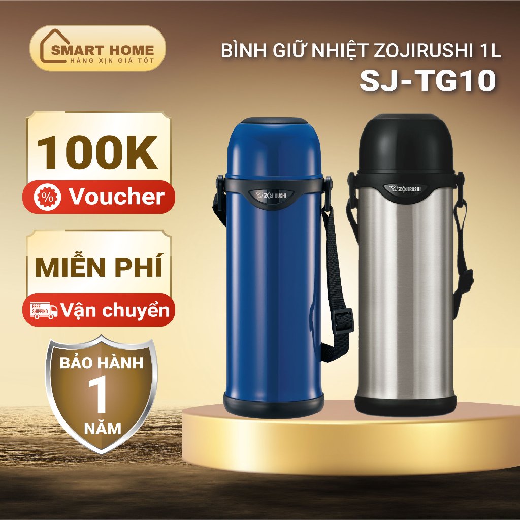 กระติกน้ําร้อน Zojirushi SJ-TG08-XA/ SJ-TG10-XA 800ml/ 1L เก็บความร้อนได้ 1 ปี สินค้าของแท้