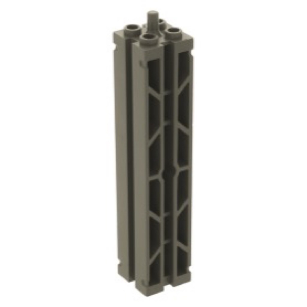 เสาค้ํา 2x2x8 พร้อม Groove & Top Pin – Lattice Form – Part 3046a