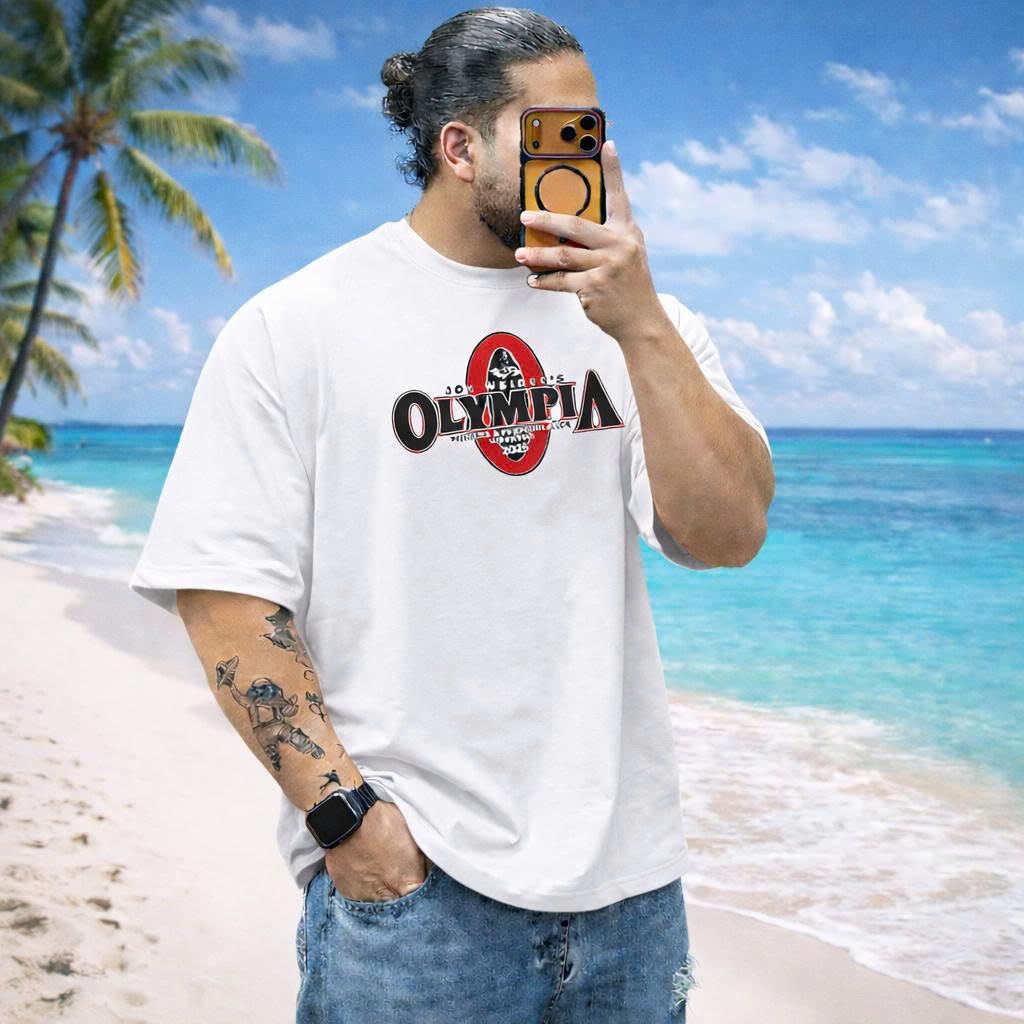 Oversize Olympia เสื้อยืดผู้ชายยอดนิยม Cotton Gym Sport