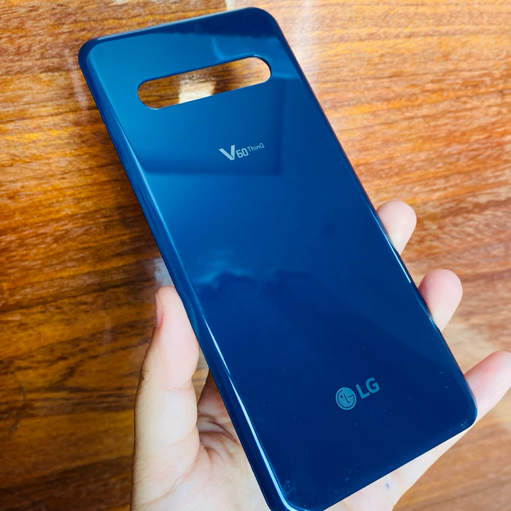 กระจกหลัง LG V60 ThinQ แท้ โลโก้ lg v60 สีน้ําเงิน