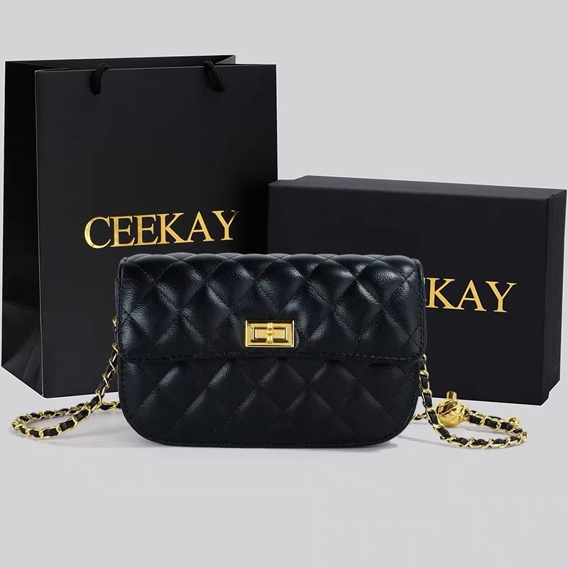 CEEKAY กระเป๋าสะพายข้างหนัง PU พรีเมี่ยม