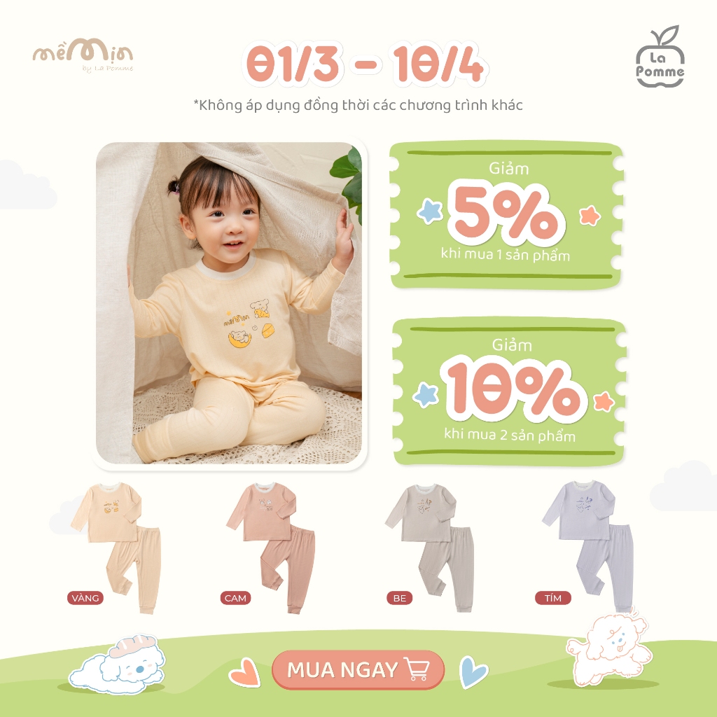 ชุดแขนยาว Fun universe La Pomme - เส้นด้าย Petit Soyeu Cool - Boys/girls 6M - 3Y