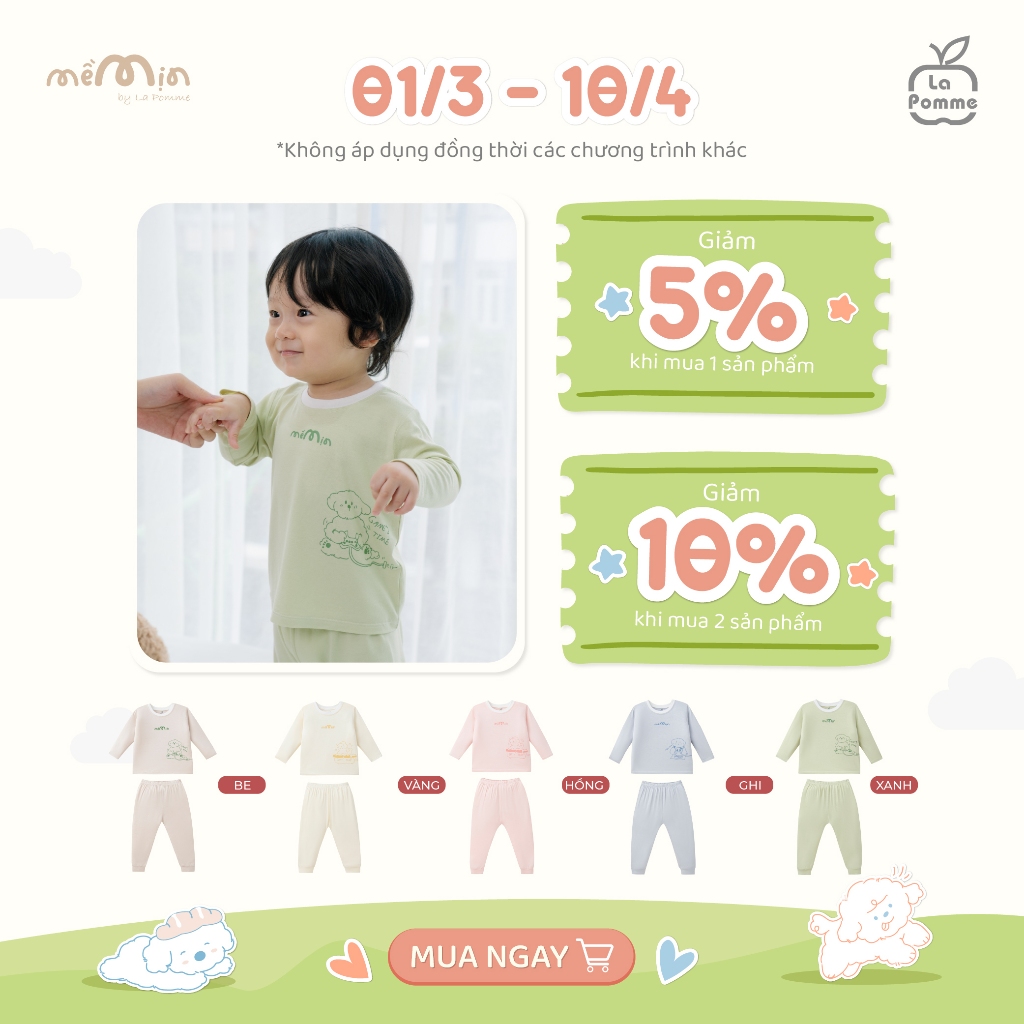 ชุดแขนยาว La Pomme fun day - เส้นด้าย Petit Soyeu Cool - เด็กชาย/หญิง - 6M - 5Y