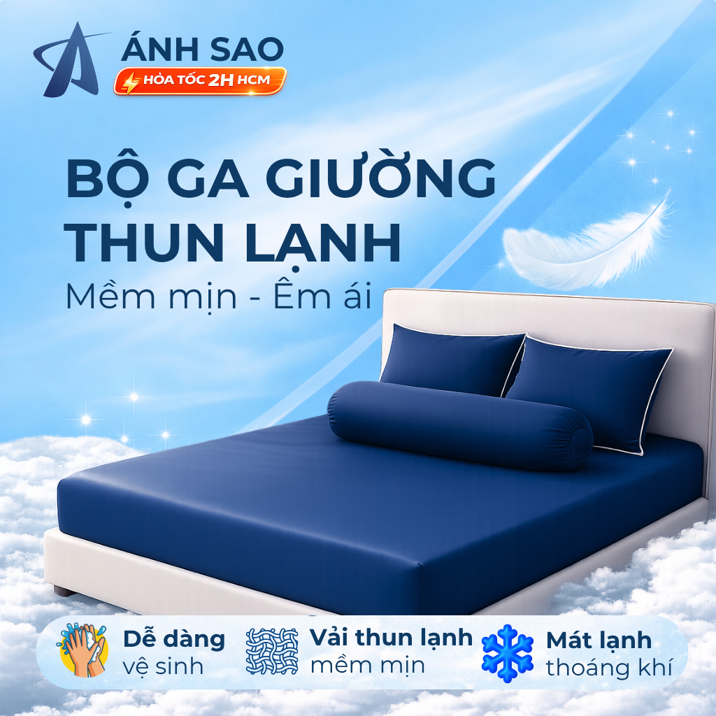 Cool Starlight ชุดผ้าปูที่นอน Cool ที่นอนยืดหยุ่น 4 ชิ้นผ้าปูที่นอนนุ่มสําหรับทุกห้องนอน 1m6x2m 1m8x