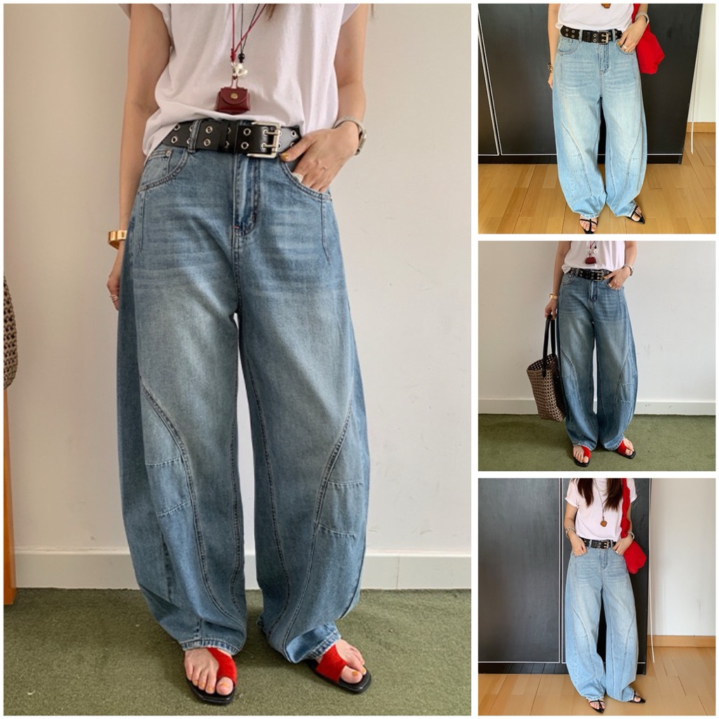 [Em.Cloud] CC ICC Retro Curved Straight Jeans 600566