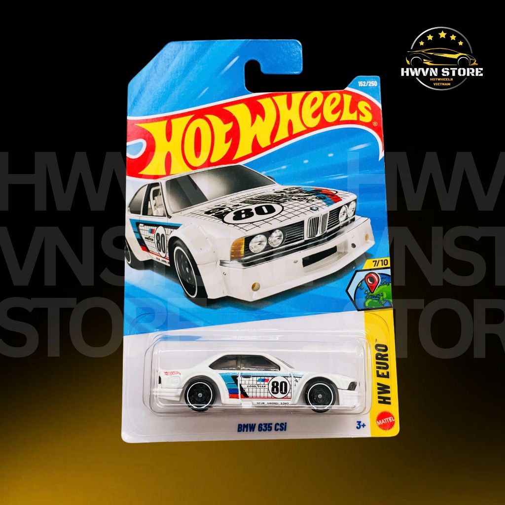 Hotwheels BMW 635 CSi รถโมเดลสีขาว