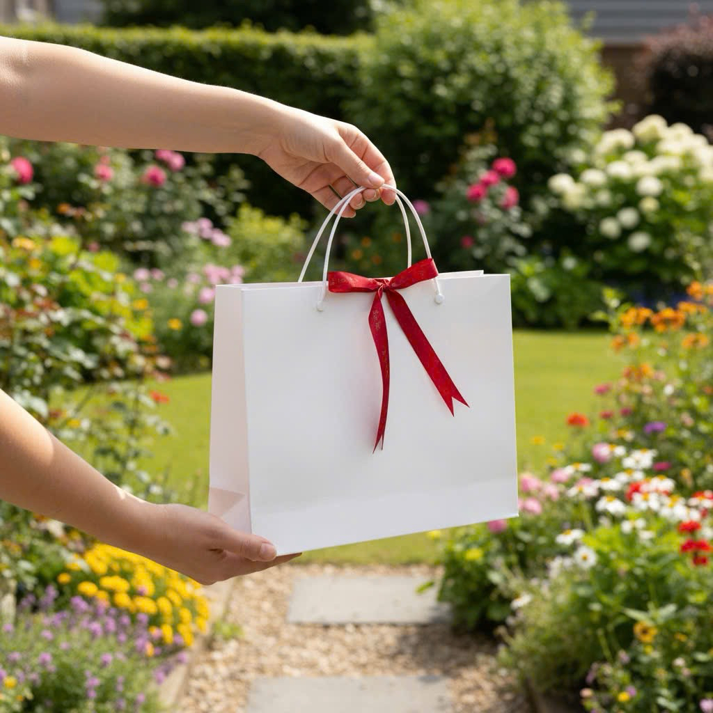 กระเป๋า GRAIN สีขาว ขนาด 29X35X7CM DELICATE LUXURY