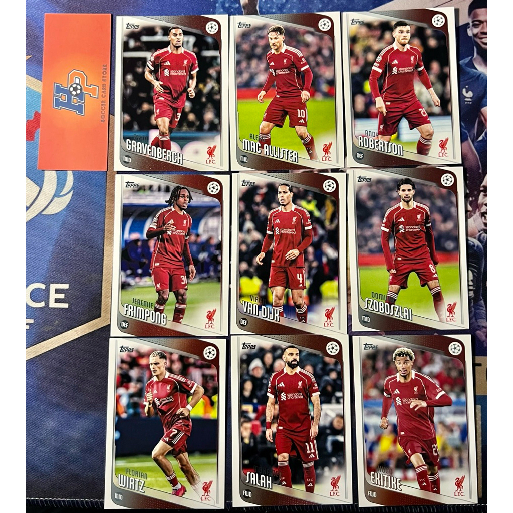 ชุดการ์ดฟุตบอล Liverpool Topps UCC 2025/26