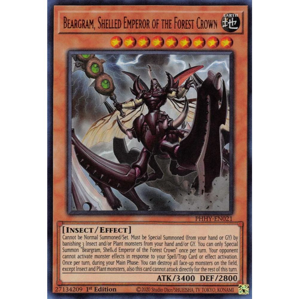 รหัสการ์ด YuGiOh PHHY-EN021 - Beargram, Emperor of the Forest Crown - Effect Monster - Ultra Rare