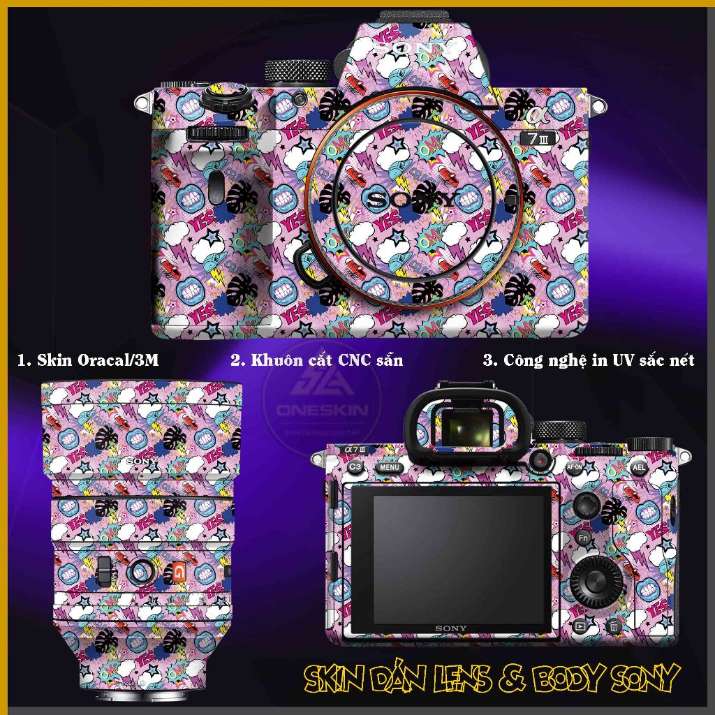 สติ๊กเกอร์ผิว Sony A6000/6/6200/6300/6400/6500/6600/6700/ZV1/ZVE10/ZV1M2/Nex3/Nex7/NexF3/A7III