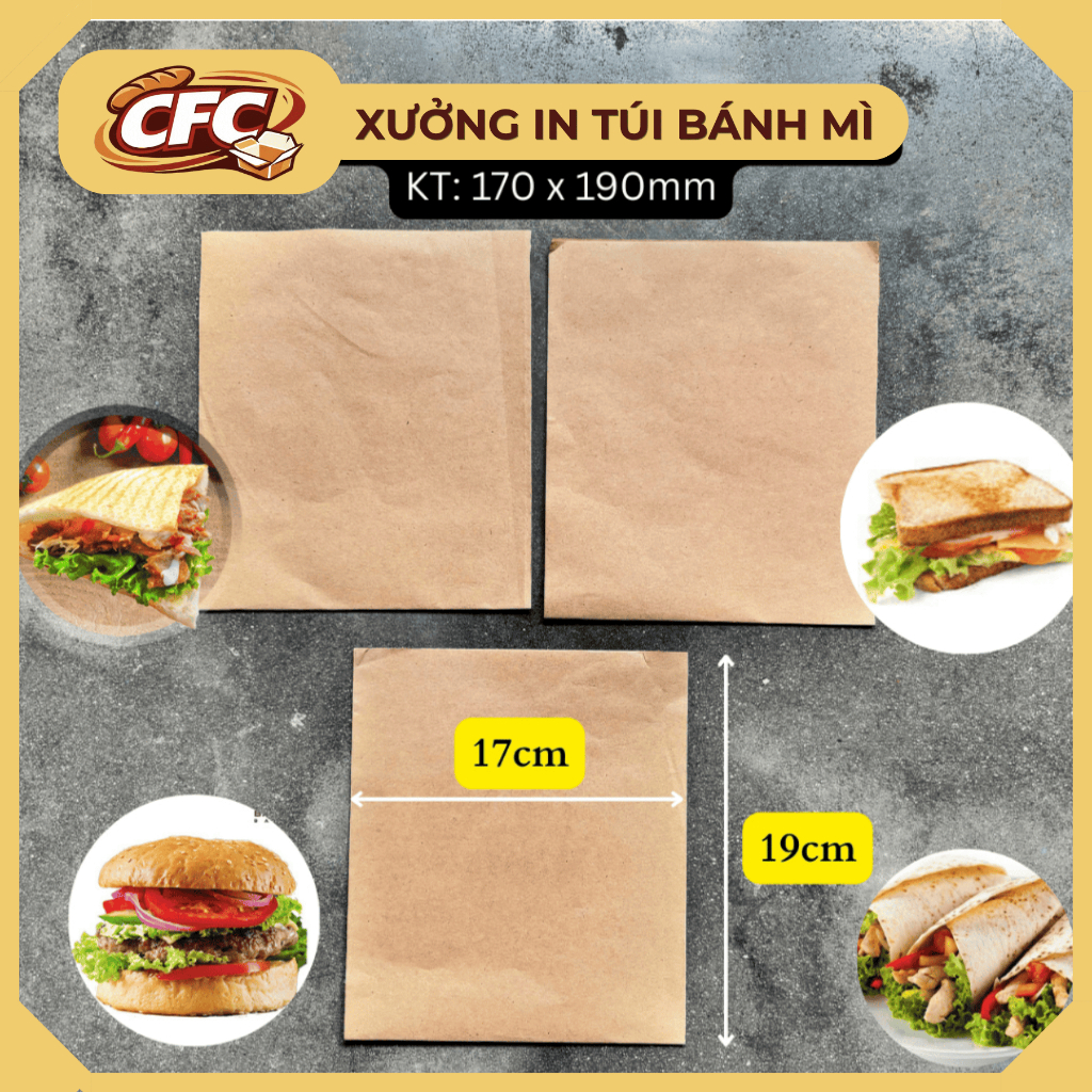 ถุงขนมปังสามเหลี่ยมกระดาษคราฟท์สีน้ําตาล1000ใบ 17x19ซม. กระเป๋าสําหรับ Doner Kebab, Türkiye, Sandwic