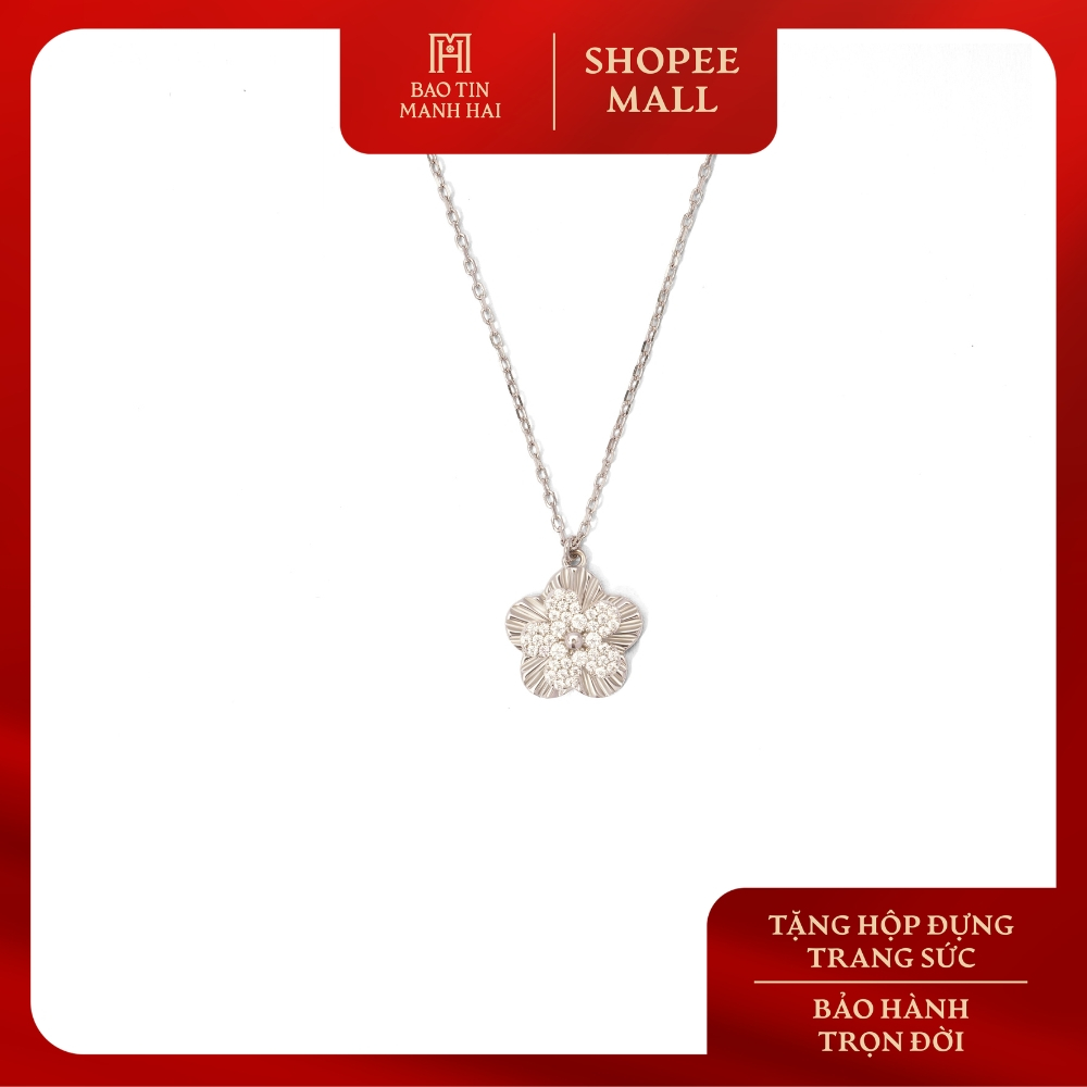 Bao Tin Manh Hai สร้อยคอเงิน 925 ดีไซน์ดอกไม้หรูหรา BCD2B92KDH-510004
