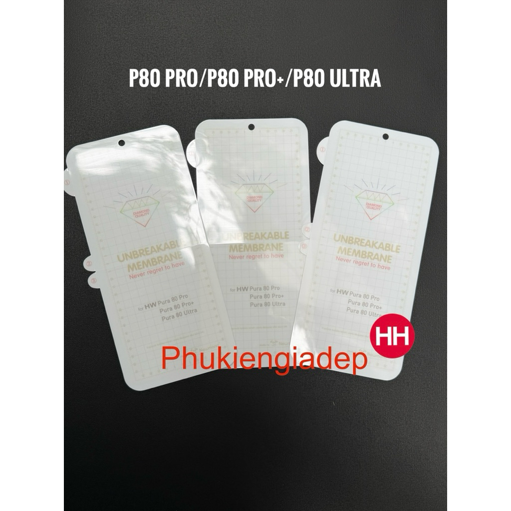 Huawei Pura P80 Pro, P80 Pro+, P80 ฟิล์มกันรอยหน้าจอยืดหยุ่น PPF แบบโปร่งใสเป็นพิเศษ (ด้านหน้า)