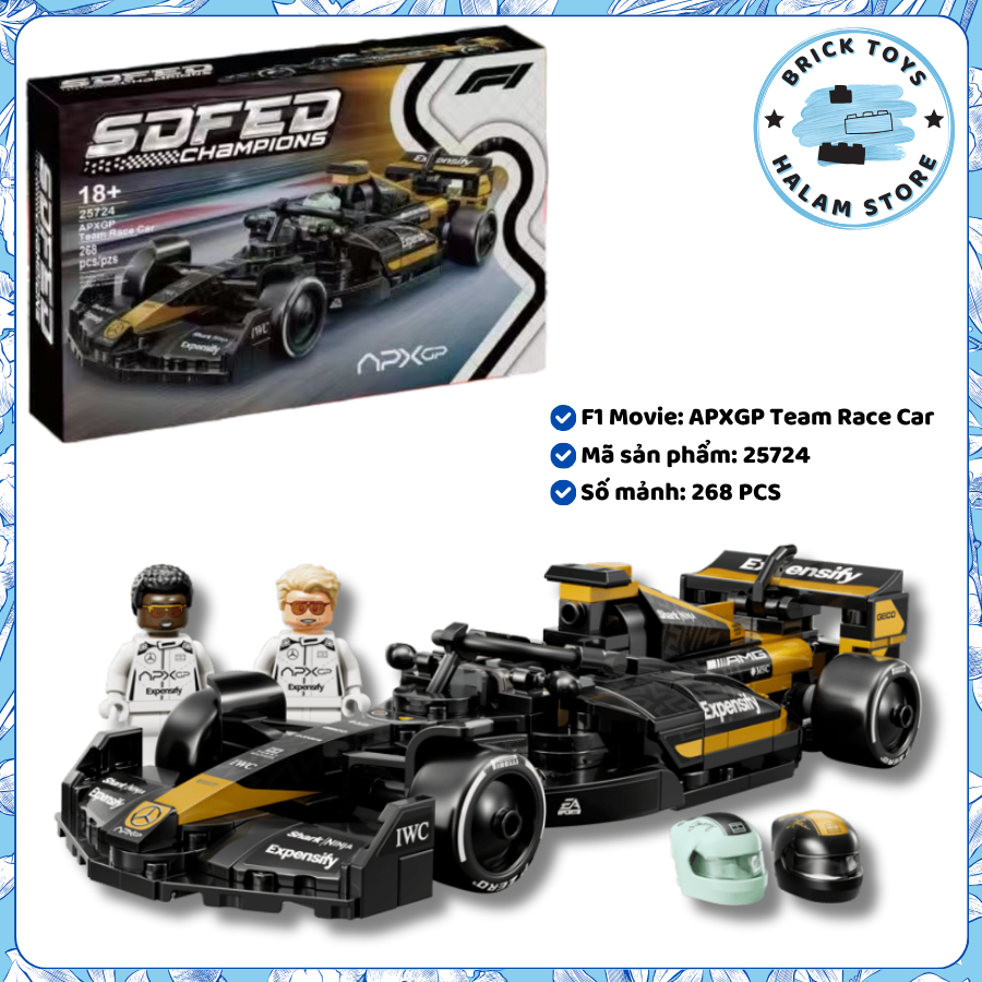[ใหม่ 2026] Speed Champions F1 Movie APXGP Team Race Car 250724