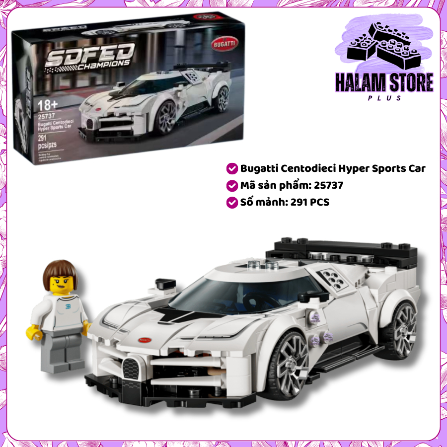 [BUGATTI] Speed Champions Bugatti Centoddieci Hyper Sports Car 25737