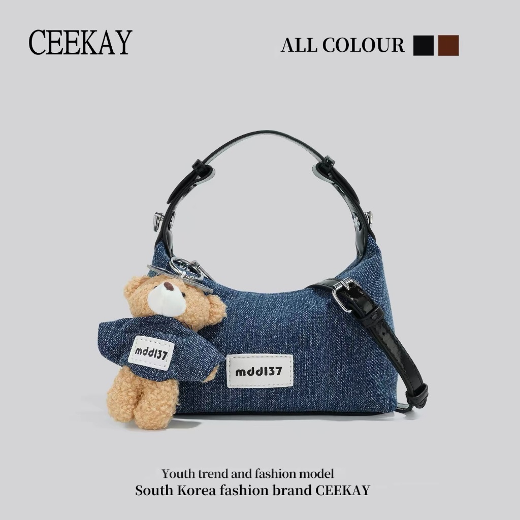 CEEKAY กระเป๋าสะพายข้างมินิชาร์มหมี