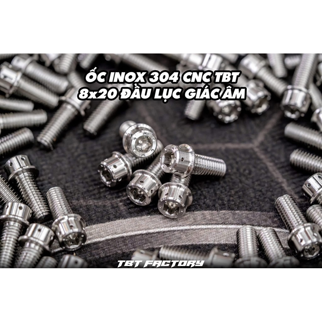สกรูสแตนเลส Cnc TBT 304 พร้อมหัวหกเหลี่ยมแบบฝังเพื่อติดตั้งจานหมู 2pis - Moto3!