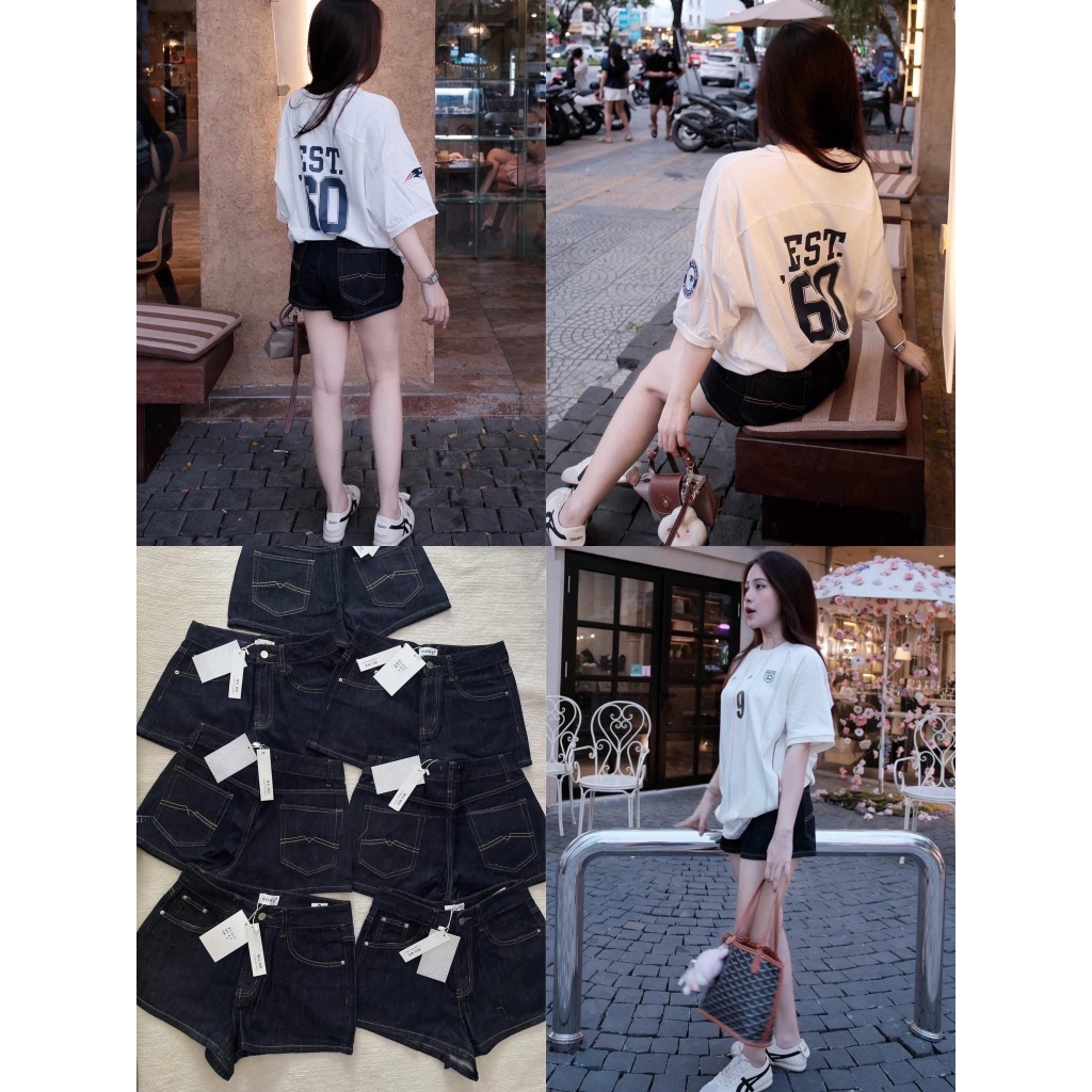 [Available] กางเกงขาสั้นยีนส์ 30s.corning /WGWE/Melaleuca ทําจากกางเกงยีนส์ส้นแบนนุ่ม WG.WE w5344