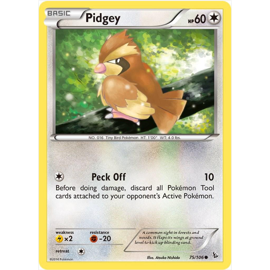 [การ์ดโปเกมอน TCG] Pidgey - 75/106 - ทั่วไป