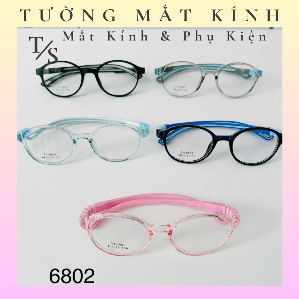 6802 แว่นตาสําหรับเด็กทารกที่มีกรอบยืดหยุ่นและขาเป็นก้อนกรอบกลมที่ไม่สามารถติดตั้งระยะใกล้ได้