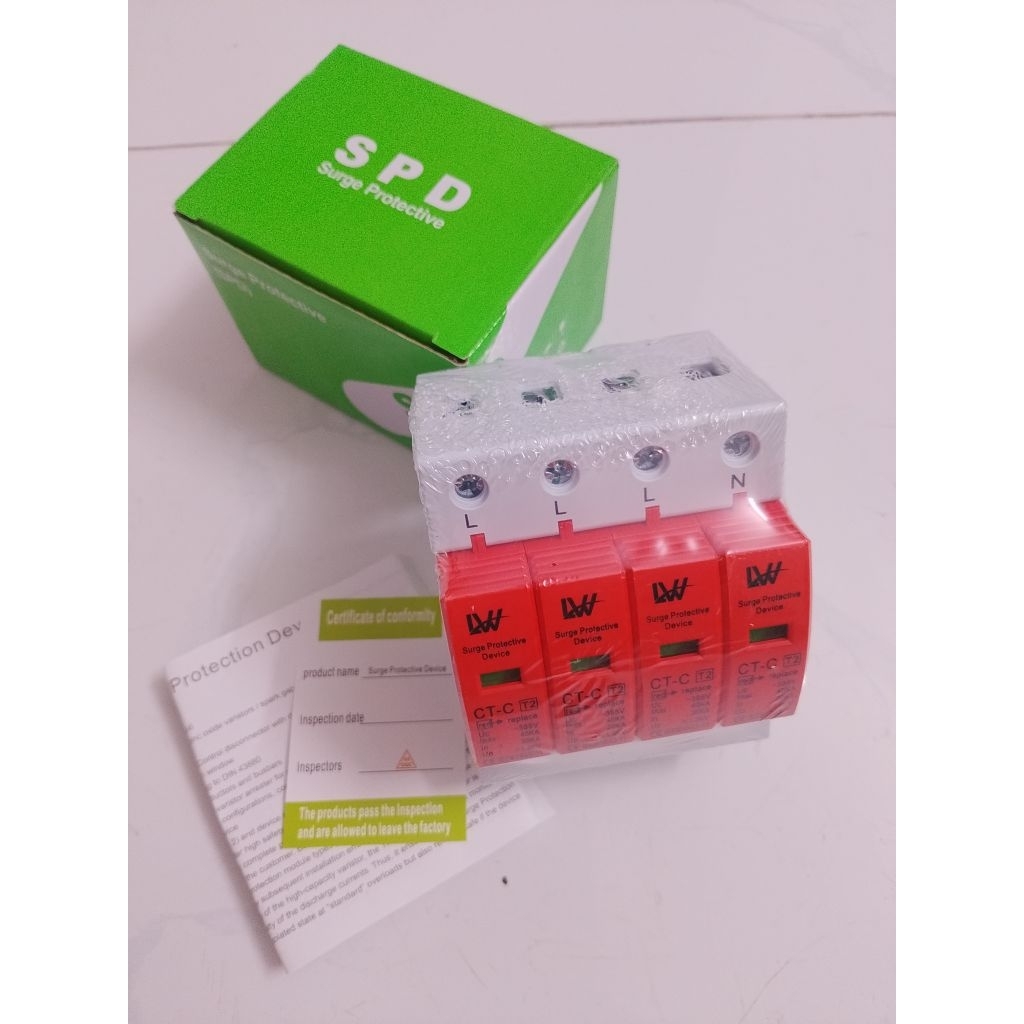 ป้องกันไฟกระชาก SPD AC TYPE 3 PHASE 4P 385V ยี่ห้อ LW.