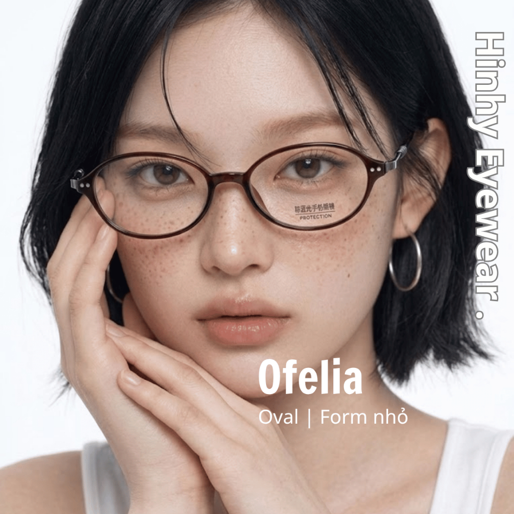 กรอบแว่นตาวงรีทรงกลมขนาดเล็กคุณภาพสูง [รองรับการติดตั้งระยะใกล้] Ofelia ใกล้-สายตายาวแฟชั่นสตรี ร้าน