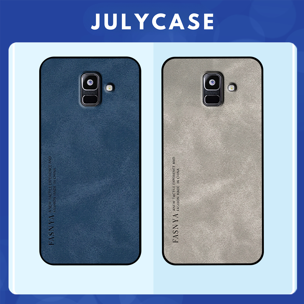 เคส Samsung A8 2018 - A8 Plus (A8+) พิมพ์ลายหนังเทียมสวยงาม