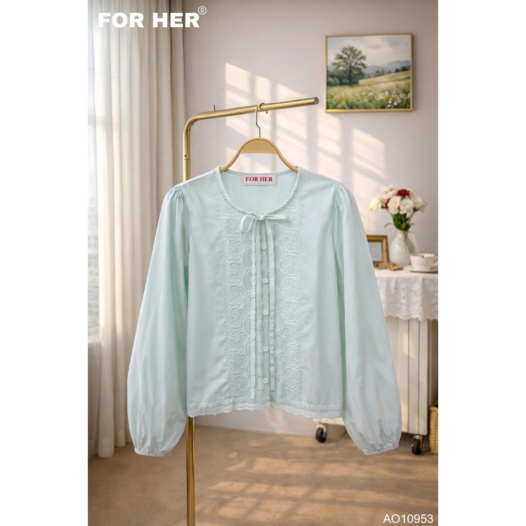 เสื้อผูกโบว์ลูกไม้ - AO10951 AO10952 AO10953 AO10954