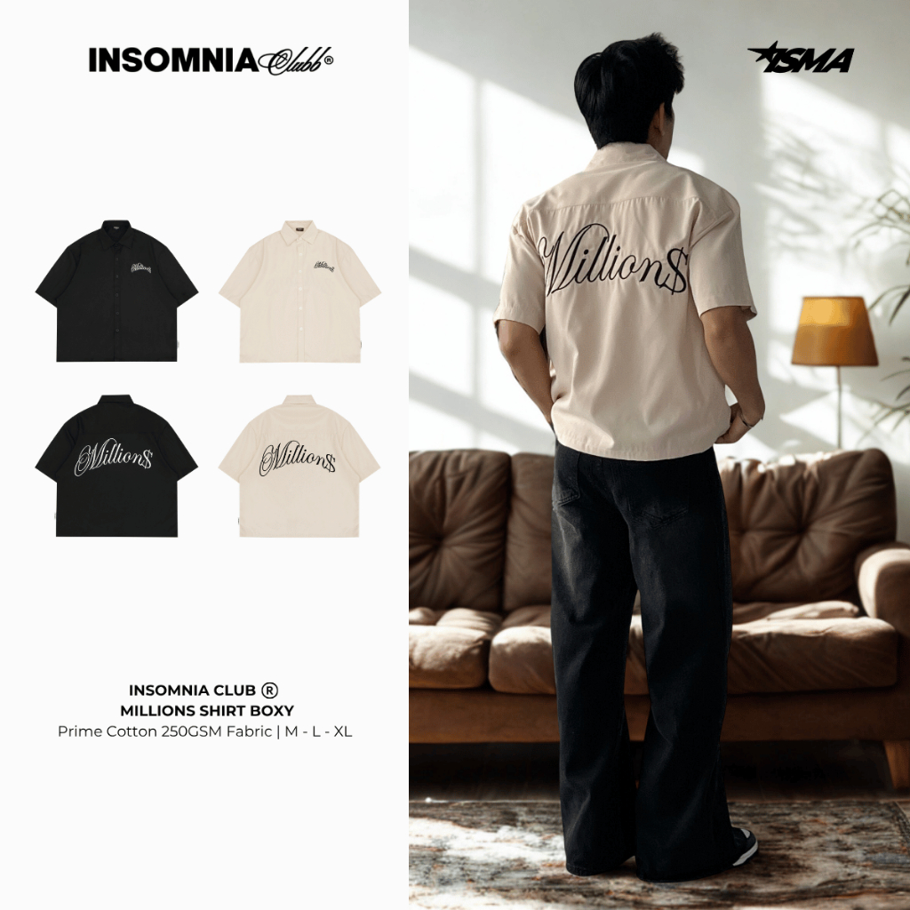 Boxy Millions T-Shirt INSOMNIA CLUB - TS025