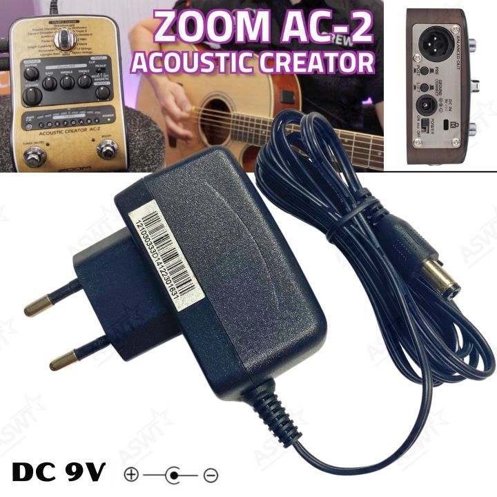 แหล่งพลังงาน 9V DC สําหรับ Acoustic Zoom AC-2 Pedal Effect - 12 เดือน