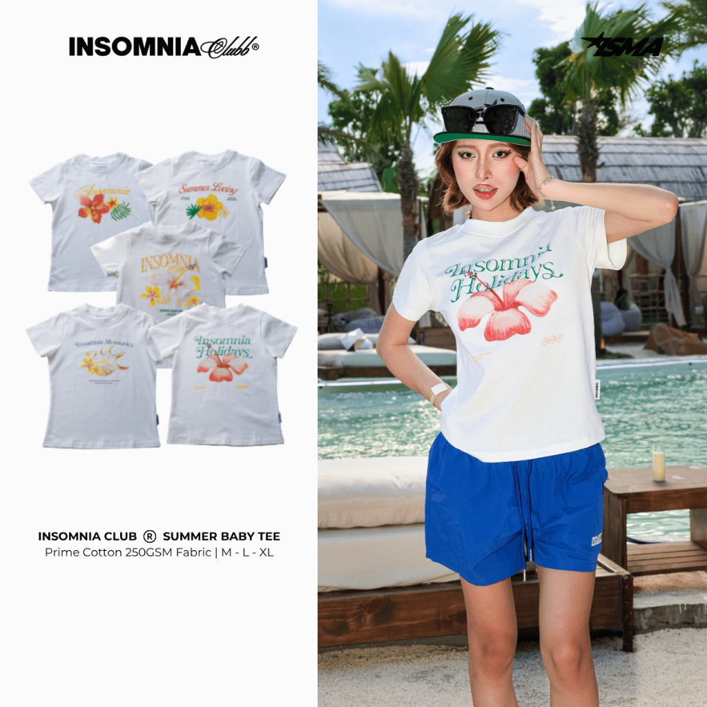 [Summer 2026 Collection] Baby Tee INSOMNIA Summer Collection - TS050