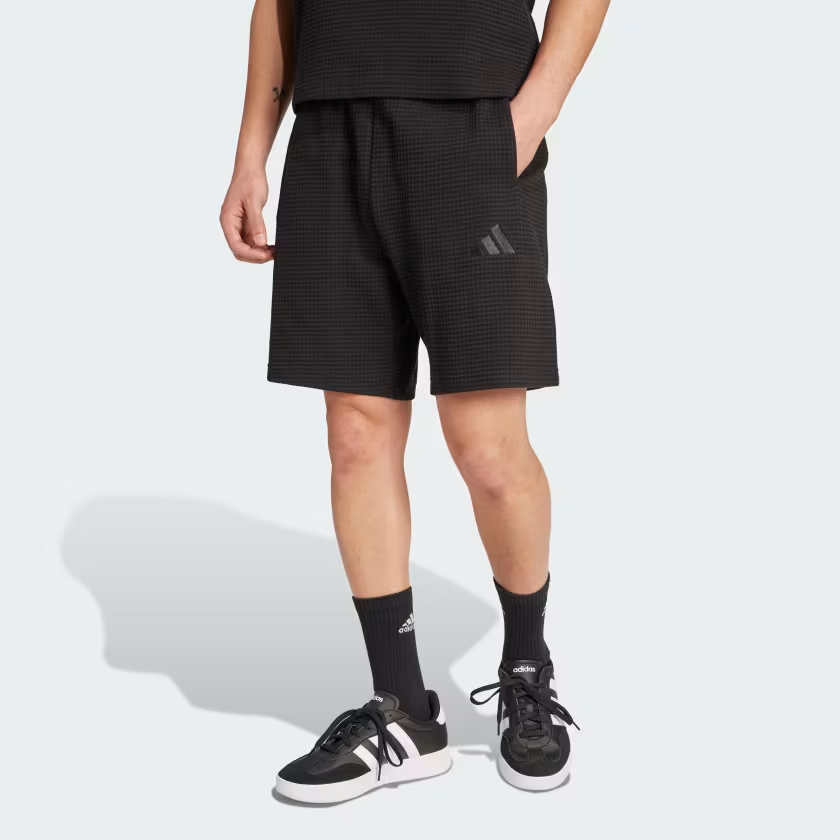 กางเกงขาสั้น Adidas 7 นิ้ว ALL SZN Waffle Knit - สีดํา - JL6561